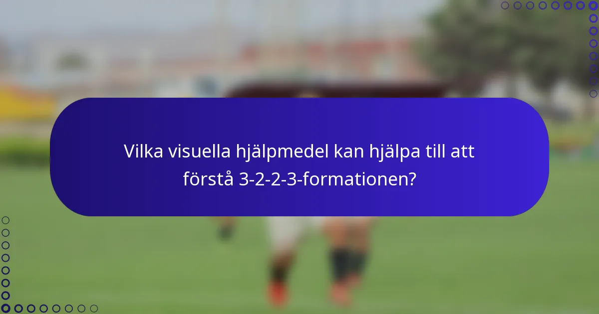 Vilka visuella hjälpmedel kan hjälpa till att förstå 3-2-2-3-formationen?